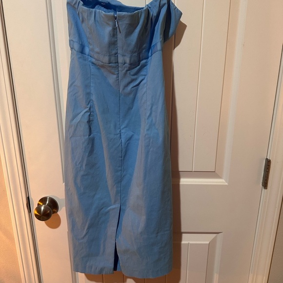 Express Light Blue Strapless Dress - Picture 2 of 3